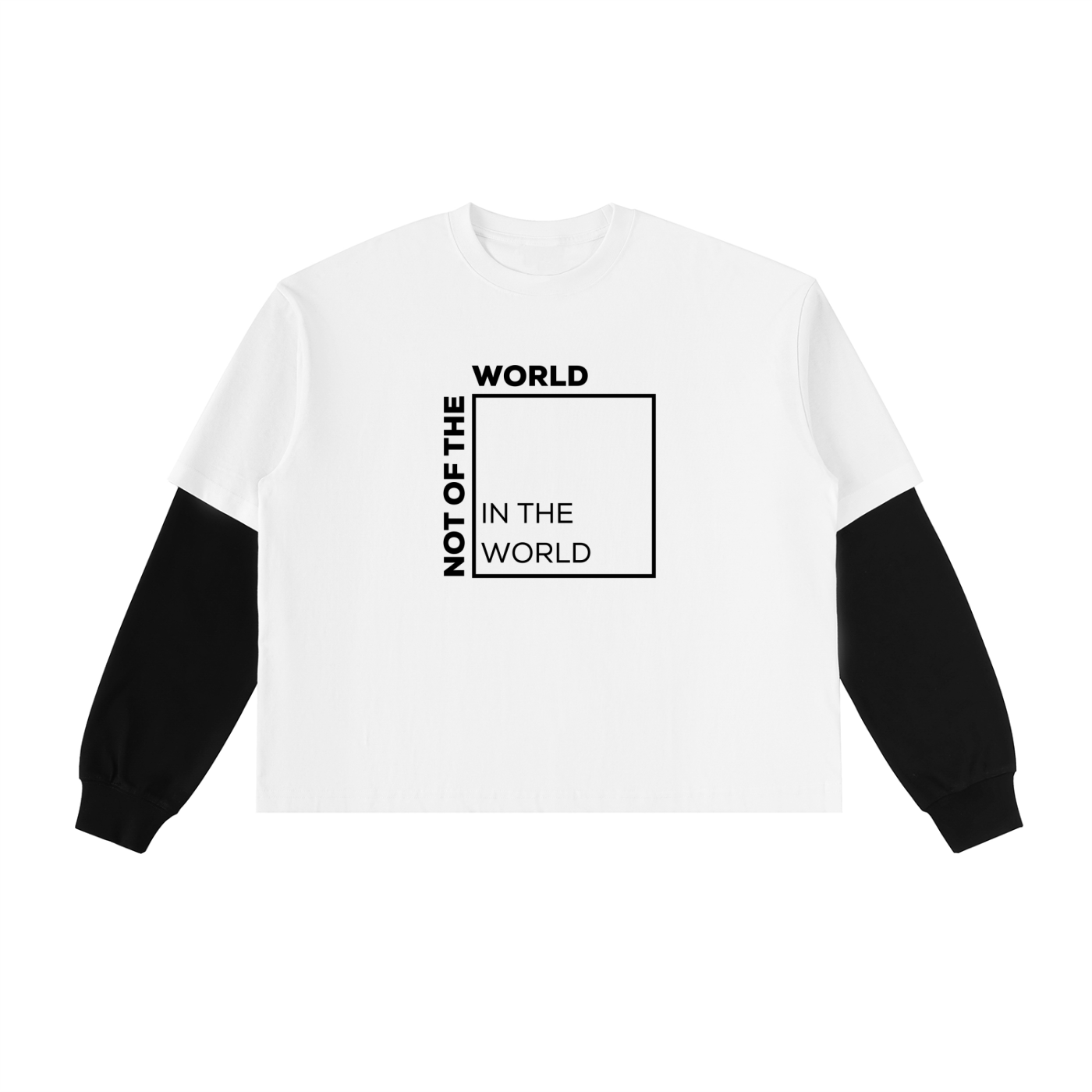 Not of The World Layered Contrast Sleeve T-Shirt